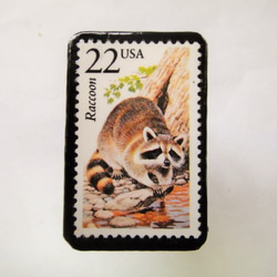 アメリカ　切手ブローチ1071 1枚目の画像