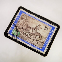 ベルギー　馬切手ブローチ1129 2枚目の画像