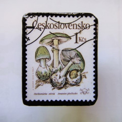 チェコスロバキア　切手ブローチ1390 1枚目の画像