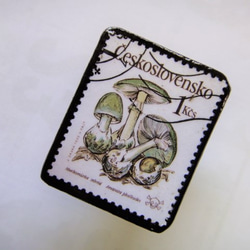 チェコスロバキア　切手ブローチ1390 2枚目の画像