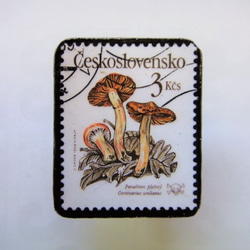 チェコスロバキア　切手ブローチ1392 1枚目の画像