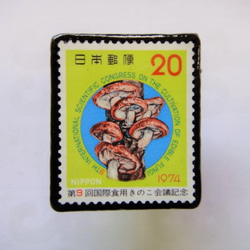 日本　切手ブローチ1394 1枚目の画像