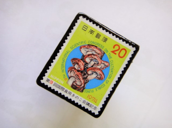 日本　切手ブローチ1394 2枚目の画像