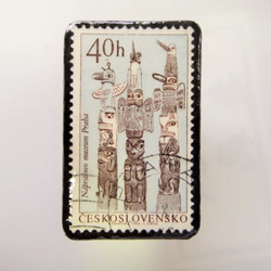 チェコスロバキア　 切手ブローチ1481 1枚目の画像