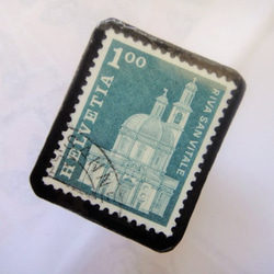 スイス　 切手ブローチ1508 2枚目の画像
