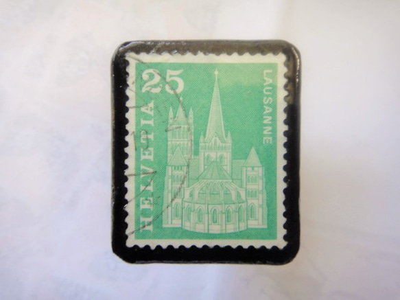 スイス　 切手ブローチ1510 1枚目の画像
