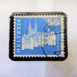 スイス　 切手ブローチ1513 1枚目の画像
