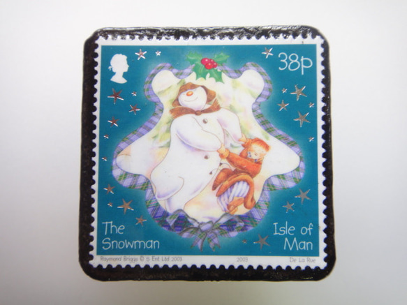 マン島　クリスマス切手ブローチ1572 1枚目の画像