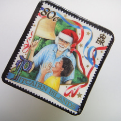 聖誕郵票胸針1582 第2張的照片