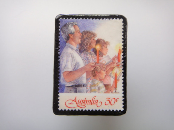 オーストラリア　クリスマス切手ブローチ1610 1枚目の画像
