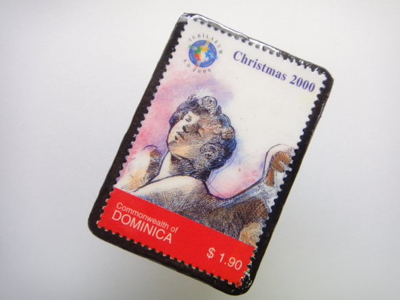多明尼加聖誕郵票胸針1620 第2張的照片