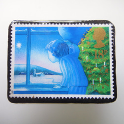 イギリス1987年　切手ブローチ1647 1枚目の画像
