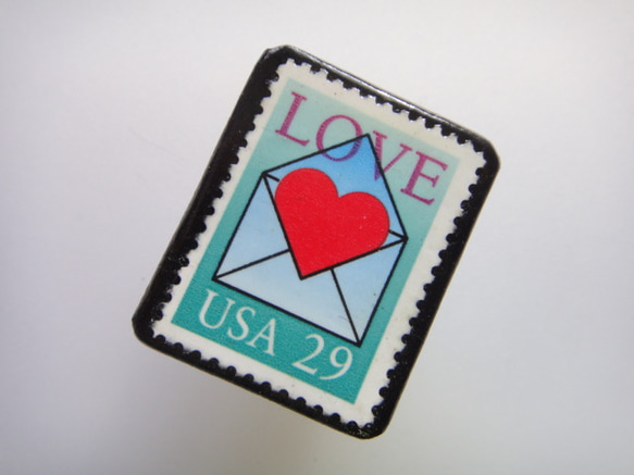 アメリカ　切手ブローチ1699 2枚目の画像