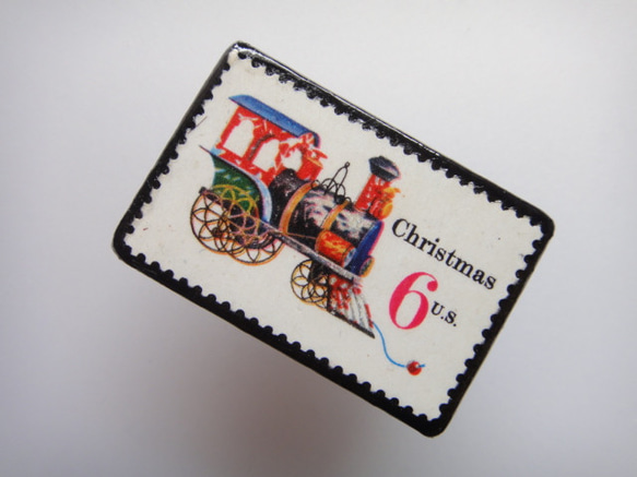 美國聖誕郵票胸針1715 第2張的照片