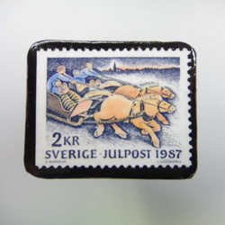 挪威聖誕郵票1870年胸針 第1張的照片