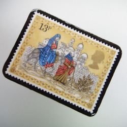 英國聖誕郵票胸針1878年 第2張的照片