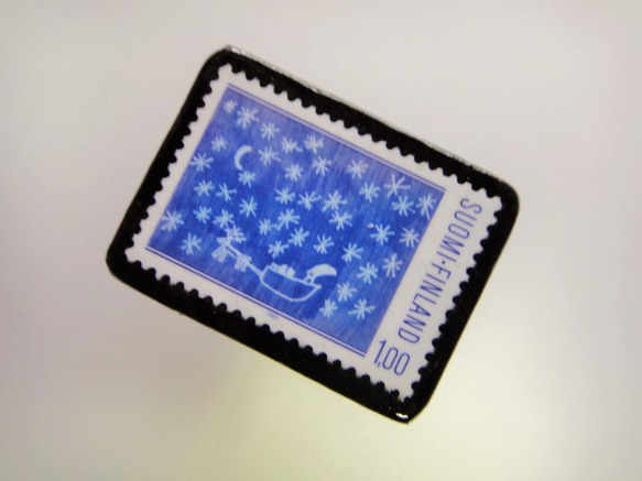 芬蘭聖誕郵票1908年胸針 第2張的照片
