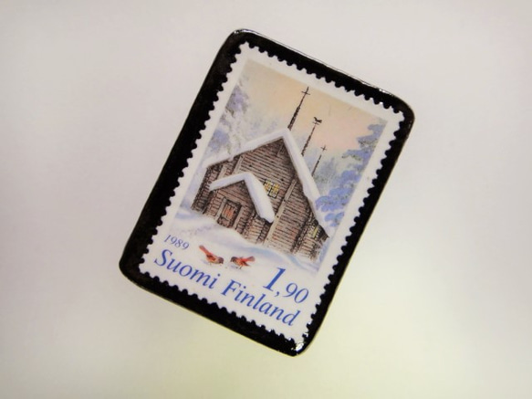芬蘭聖誕郵票1916年胸針 第2張的照片
