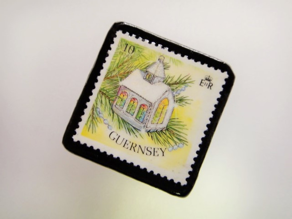 　ガンジー　クリスマス切手ブローチ1945 2枚目の画像