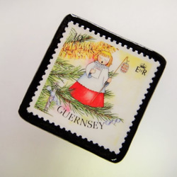 　ガンジー　クリスマス切手ブローチ1947 2枚目の画像