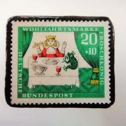 德國青蛙王子郵票胸針2192 第1張的照片