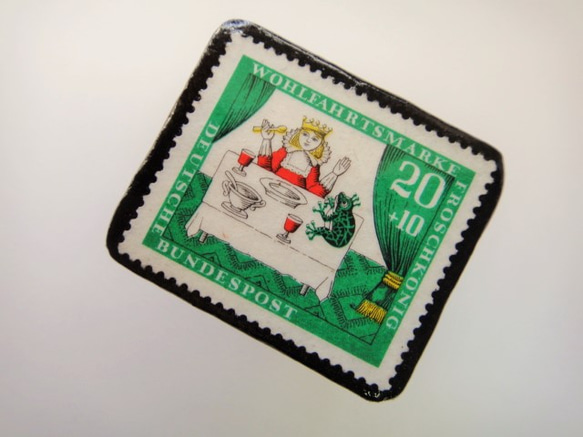 德國青蛙王子郵票胸針2192 第2張的照片