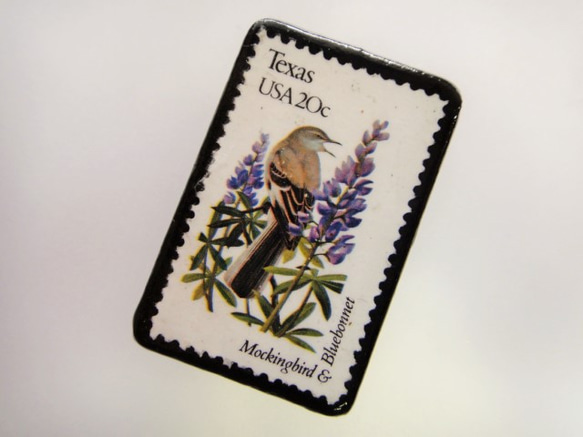 アメリカ　切手ブローチ 2678 2枚目の画像