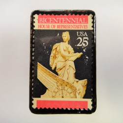 アメリカ　切手ブローチ 2686 1枚目の画像