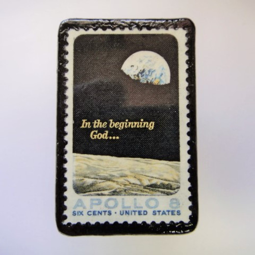 アメリカ 宇宙アポロ8号切手ブローチ 5343 ブローチ Yukio TANZAWA