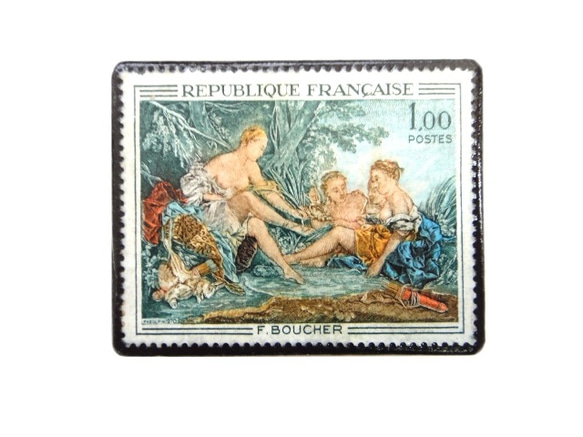 フランス1970年 切手ブローチ 245 1枚目の画像