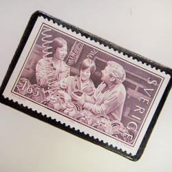 スウェーデン　切手ブローチ　2891 2枚目の画像