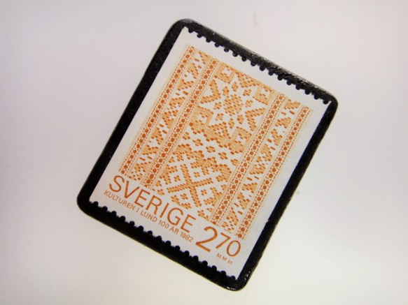 瑞典刺繡郵票胸針2896 第2張的照片