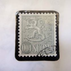 フィンランド　切手ブローチ　2912 1枚目の画像