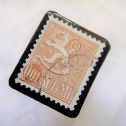 フィンランド　切手ブローチ　2915 2枚目の画像