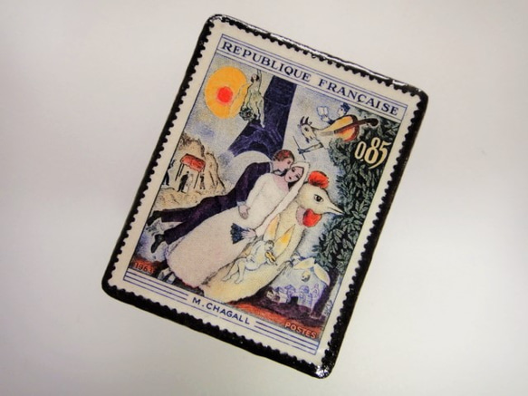 法國1963年“夏加爾”郵票胸針2935 第3張的照片