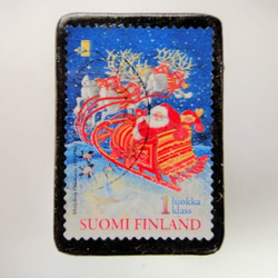 フィンランド　クリスマス切手ブローチ 2952 1枚目の画像