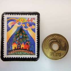 匈牙利聖誕郵票胸針3029 第3張的照片