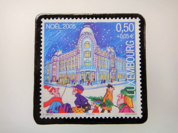 盧森堡聖誕郵票胸針3089 第1張的照片