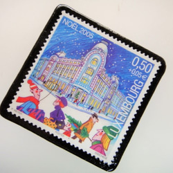 盧森堡聖誕郵票胸針3089 第2張的照片