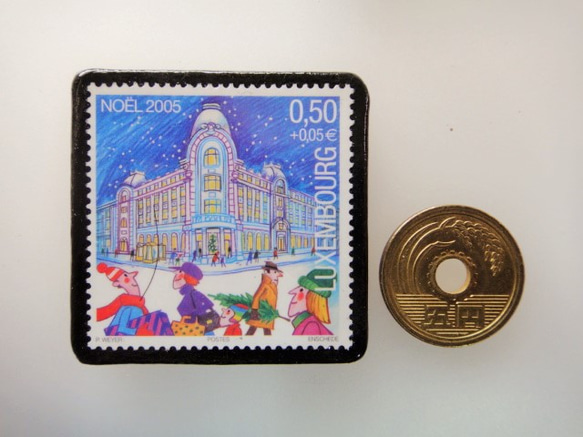 盧森堡聖誕郵票胸針3089 第3張的照片