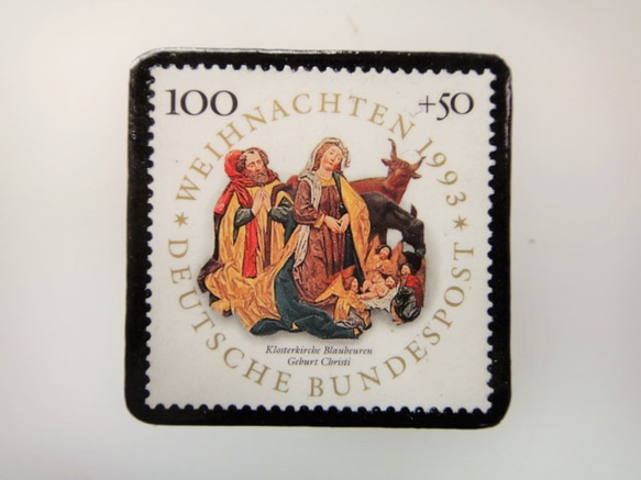 德國聖誕郵票胸針3098 第1張的照片