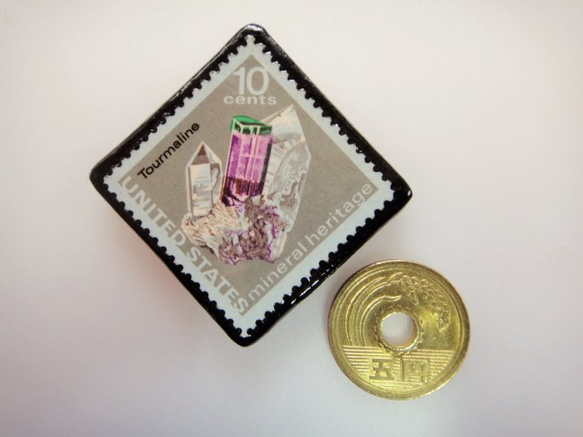 美國礦產郵票胸針3107 第3張的照片
