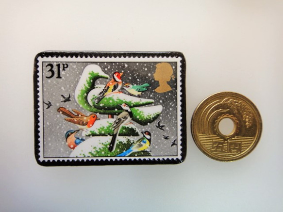 英國聖誕郵票胸針3158 第3張的照片