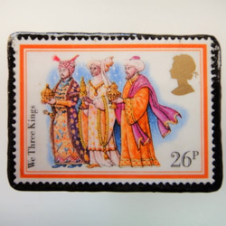 英國聖誕郵票胸針3171 第1張的照片
