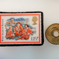 英國聖誕郵票胸針3173 第3張的照片