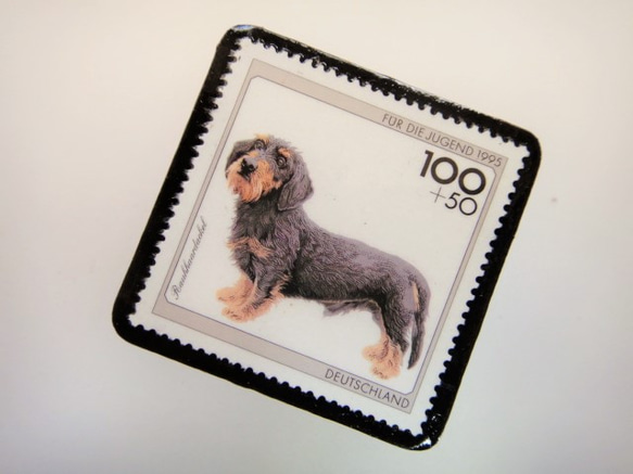 德國狗郵票胸針3211 第2張的照片