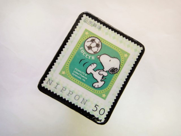 日本　切手ブローチ3232 2枚目の画像