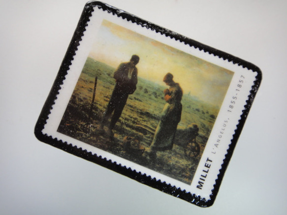 フランス　b時術切手ブローチ3235 2枚目の画像