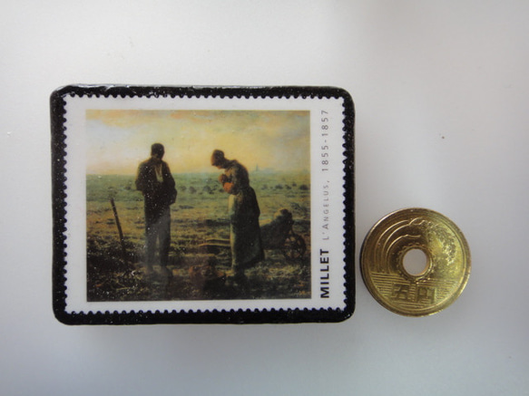 フランス　b時術切手ブローチ3235 3枚目の画像