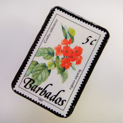 バルバドス　花切手ブローチ3309 2枚目の画像